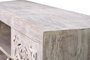 GINER Y COLOMER Mueble TV de madera de mango y patas de metal blanco envejecido